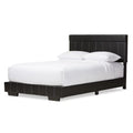 Black Faux Leather Full Size Platform Bed N90853