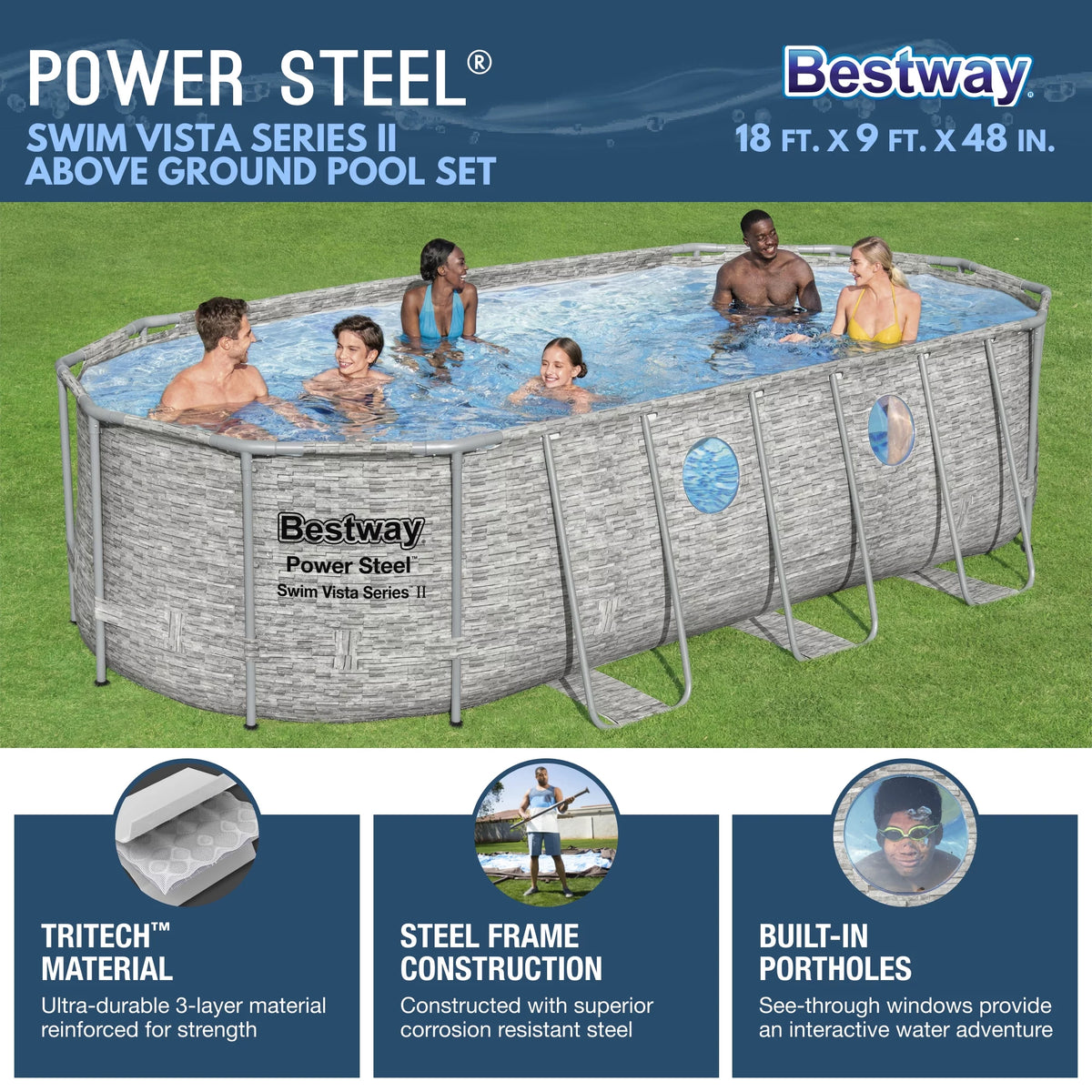 14' x 8'2 Above Ground Pool Set C994
