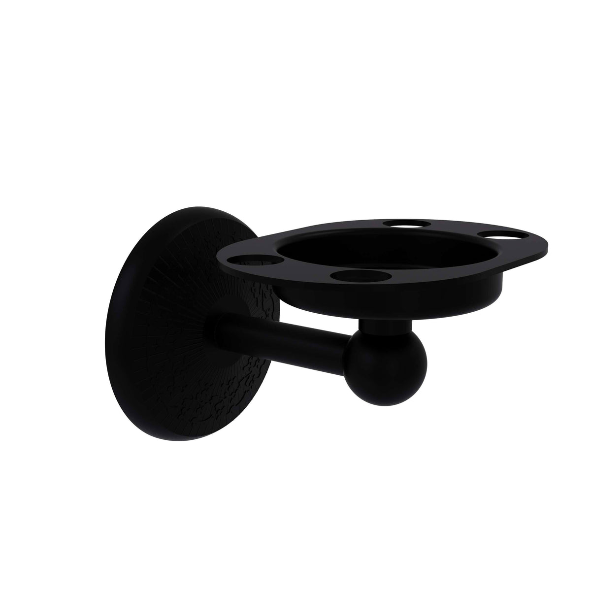 Matte Black Tumbler and Toothbrush Holder T54961