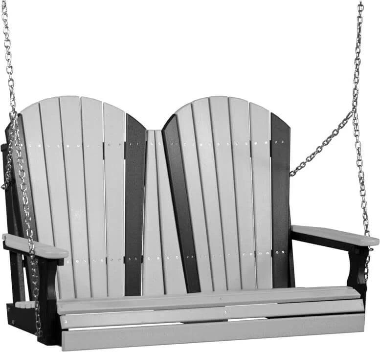 Black Recycled Plastic Porch Swing C9372