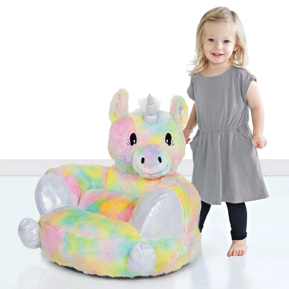 Plush Rainbow Unicorn Chair X92471