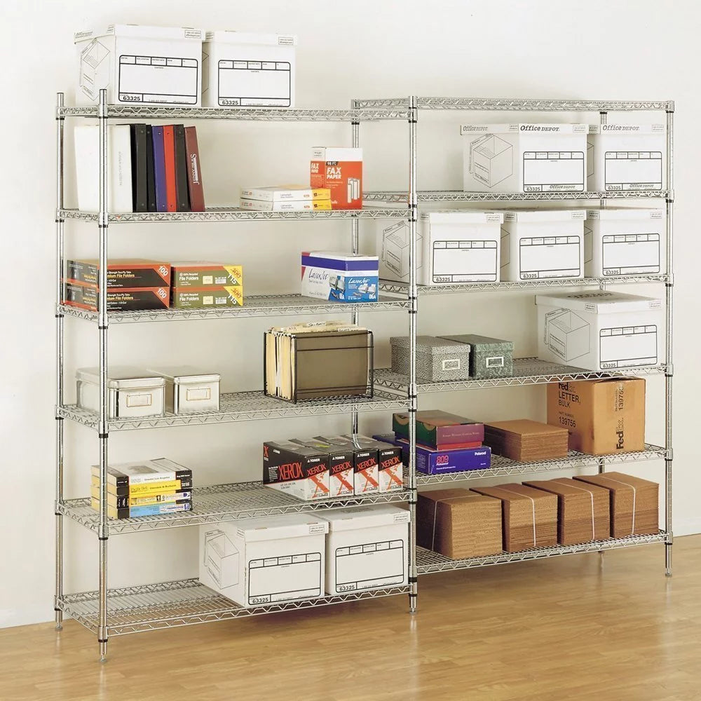 Black 6-Tier Adjustable Wire Shelving Unit X767
