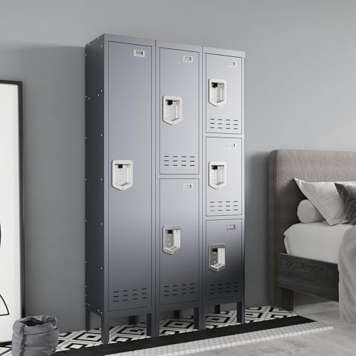 Metal Storage Locker with Door, Card Slot, 66" Height Steel Locker B279