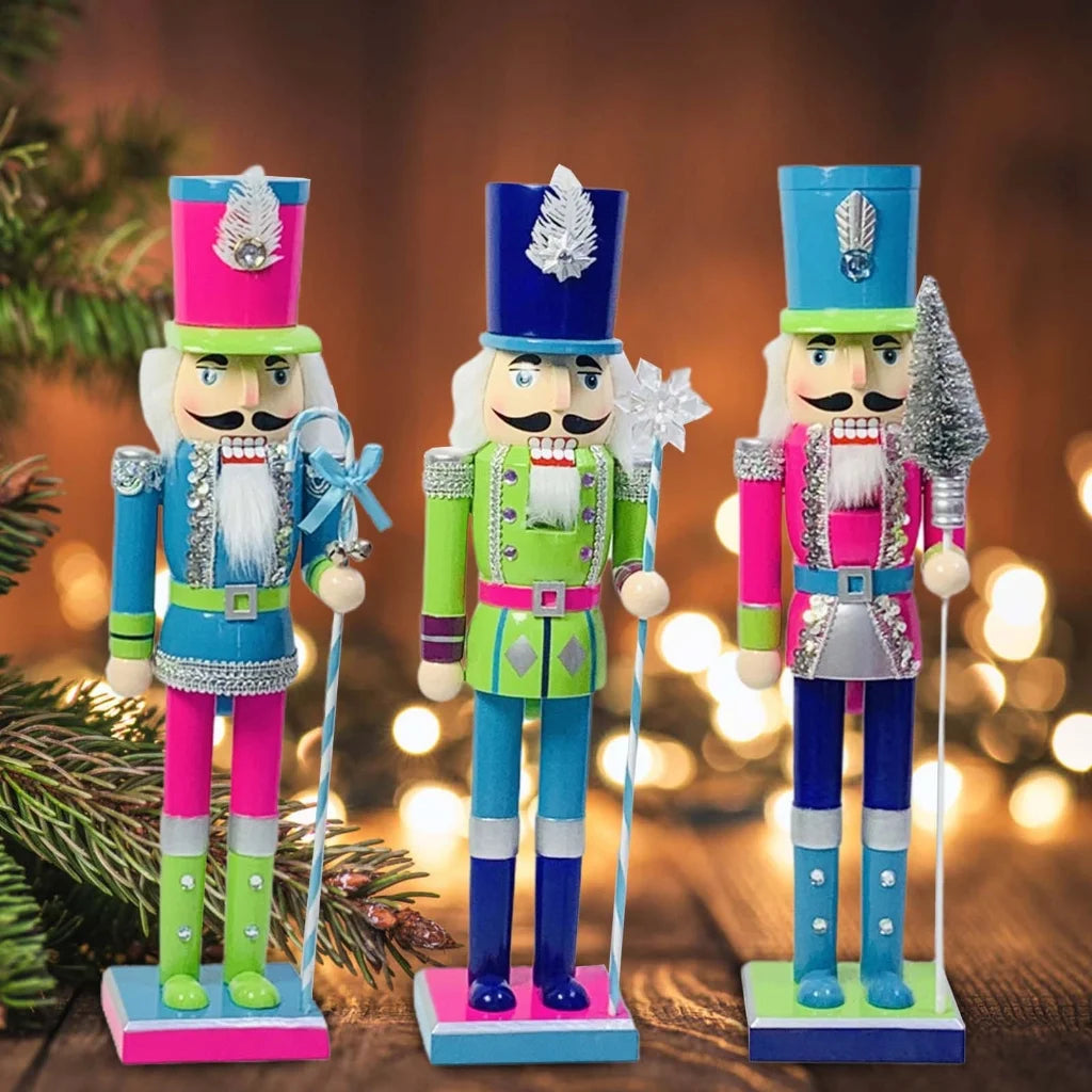 15 Inch Colorful Wooden Nutcracker Soldier Doll Figurine C352401