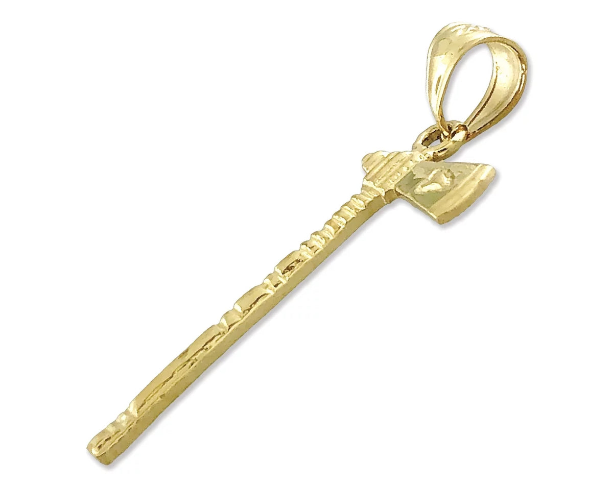 14K Gold Ax Charm H186