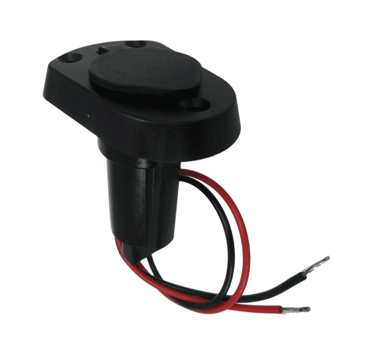 Boat LED All Round Anchor Light Pole 24" Collar Black Base Socket 2 Pins Wired 90 Degrees Q78393