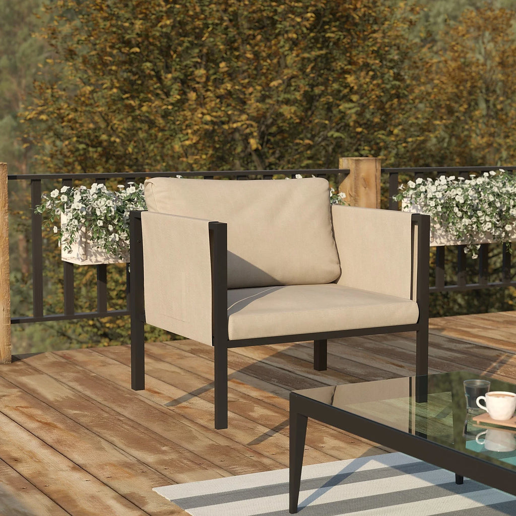 Light Gray Steel Patio Lounge Chair G5983