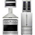 36 Gas Range, Range Hood, Refrigerator, Microwave and Wine Cooler O997991