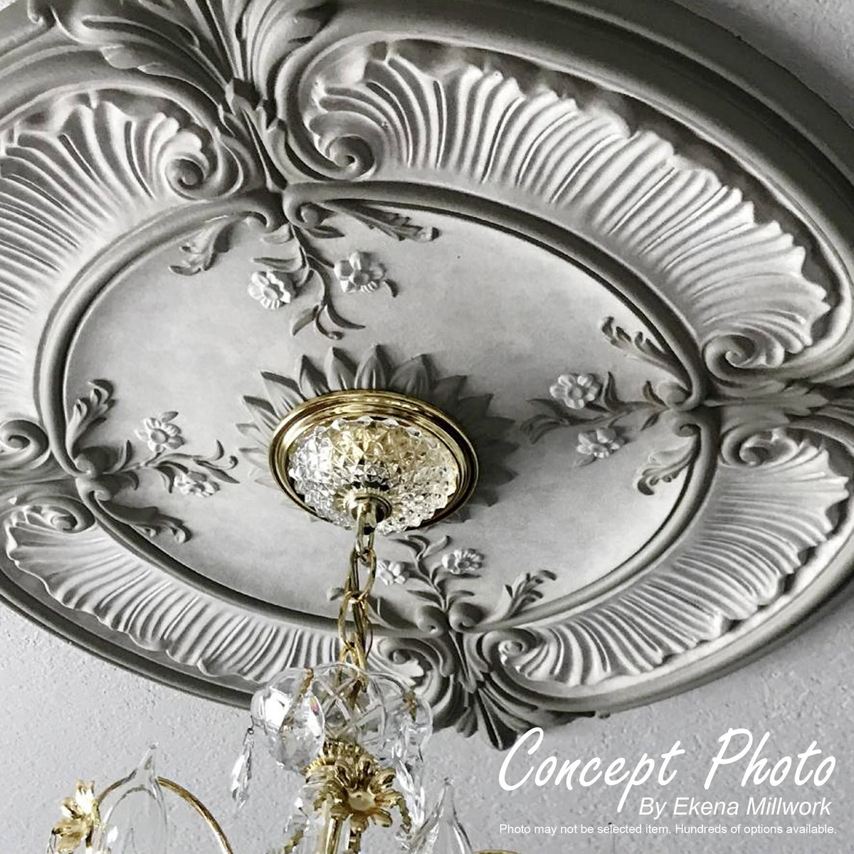 Bordeaux Deluxe Ceiling Medallion, Hand-Painted Rich Gold Y144345