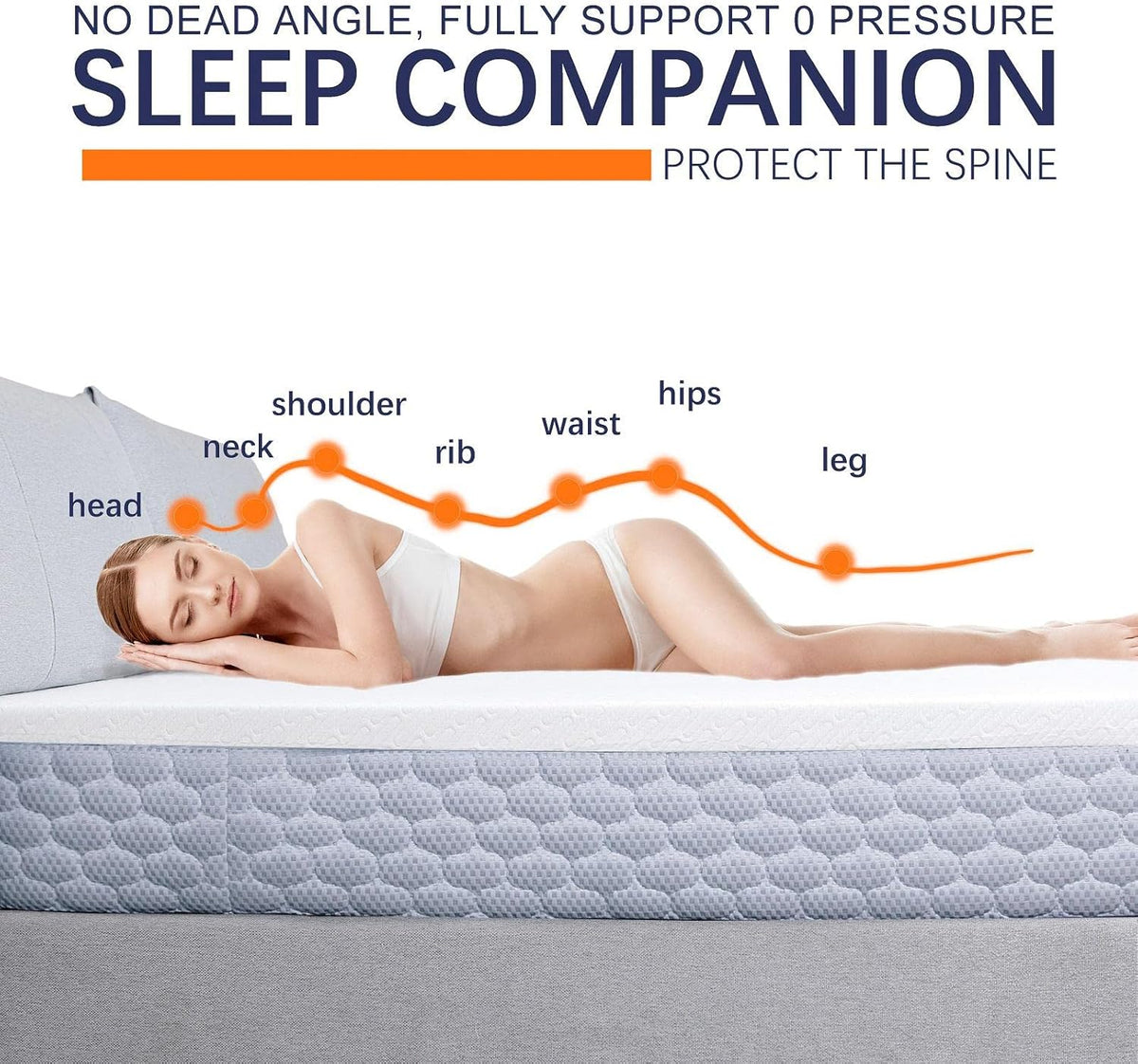 3 Inch Gel Memory Foam Mattress Topper California King Size with Bamboo Cover B997486