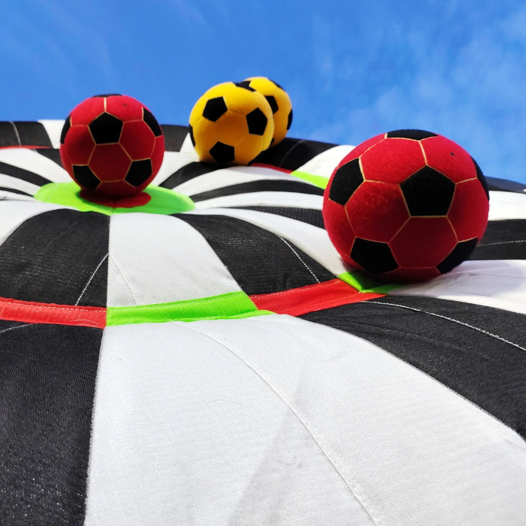 10FT Tall Giant Inflatable Soccer Dart Board with 450w Blower, 8 Soccer Balls I67269