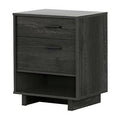 Gray Oak Nightstand with Drawers T82176