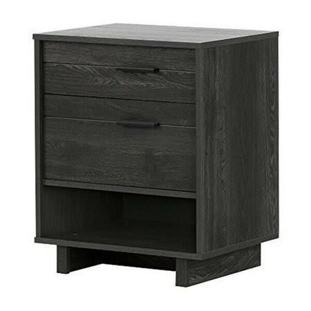 Gray Oak Nightstand with Drawers T82176