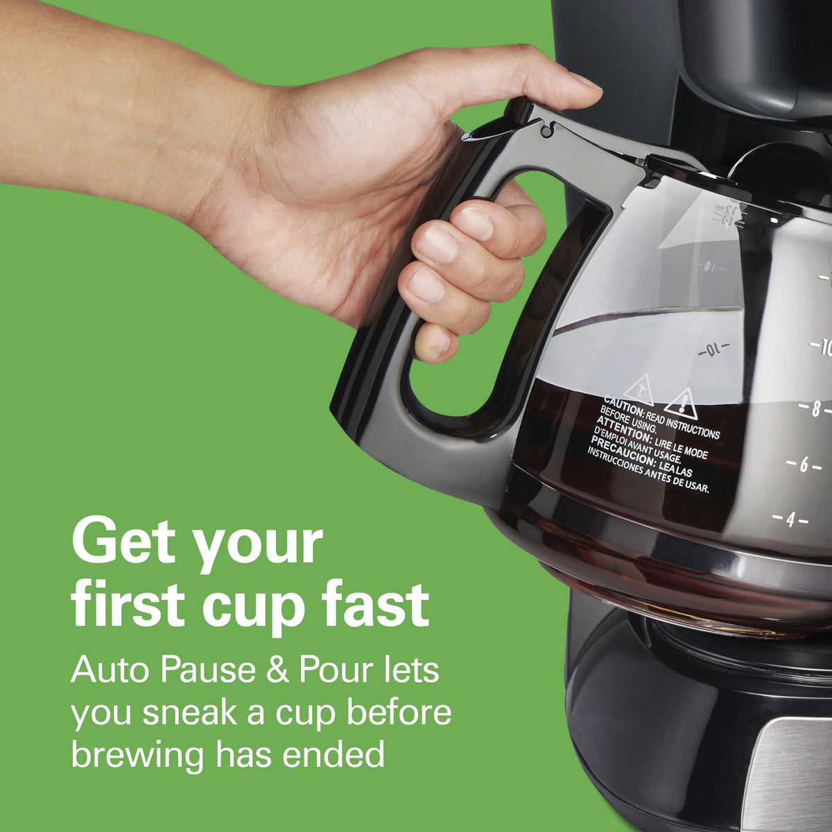 12 Cup Coffee Maker, 96 fl oz, Stainless Steel R203
