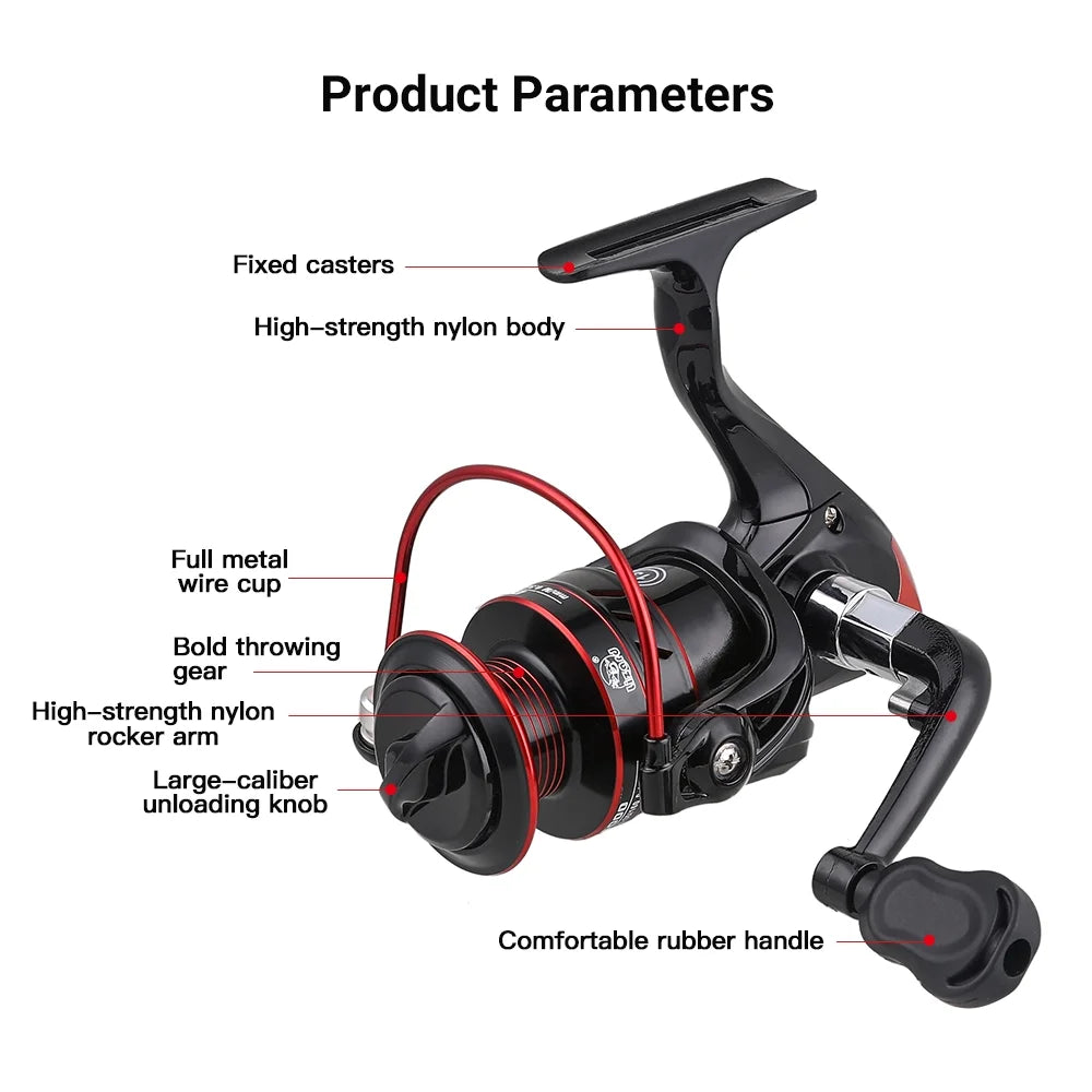 Lightweight 5.2:1 Gear Ratio Spinning Fishing Reel C14579