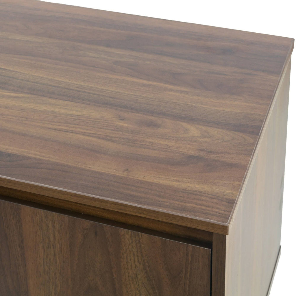 TV Stand with Two Cabinets and Open Shelves A651772