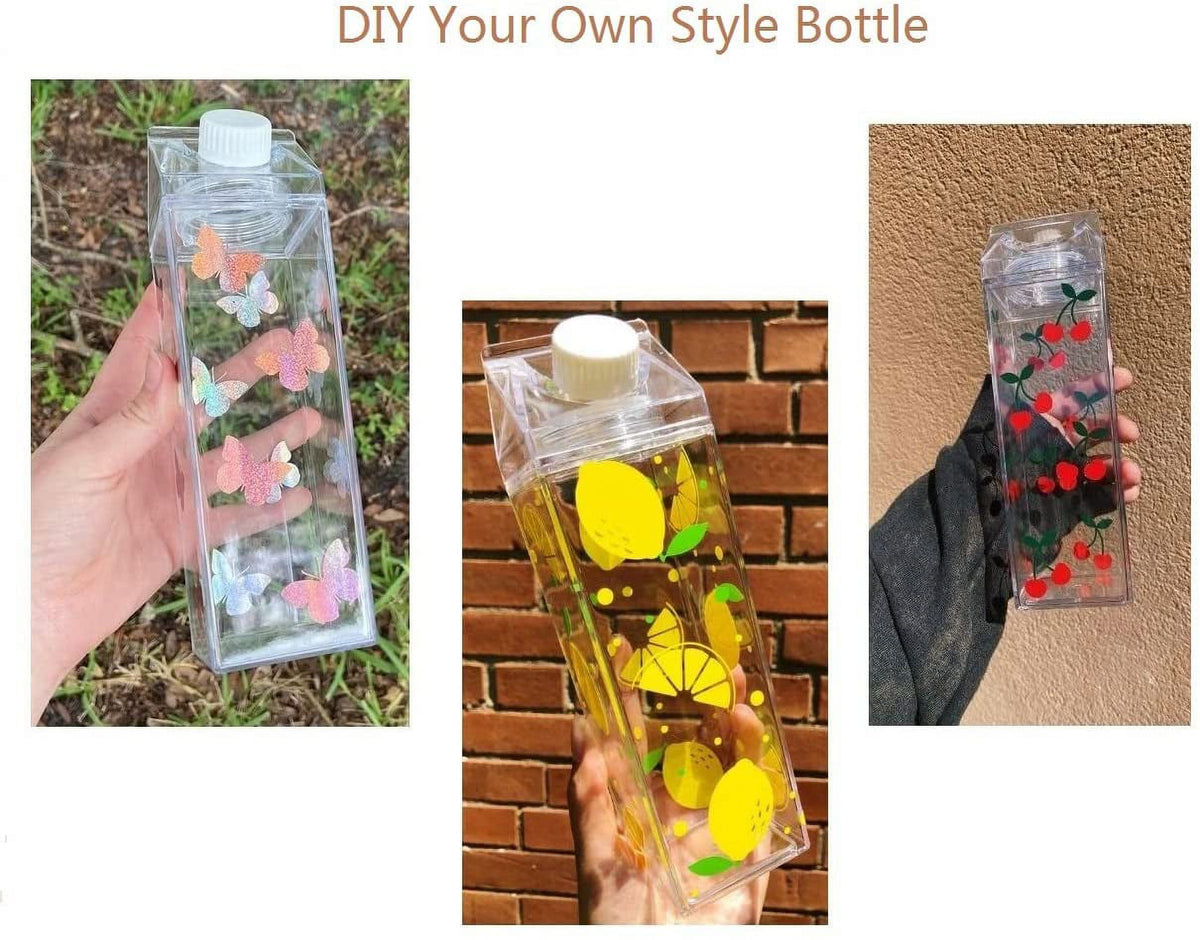Clear Milk Carton Water Bottle A15488