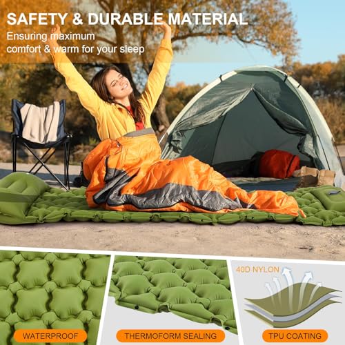 Double Self Inflating Sleeping Pad for 2 Person U2630