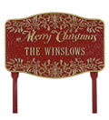 Red Cast Aluminum Yard Sign D7991