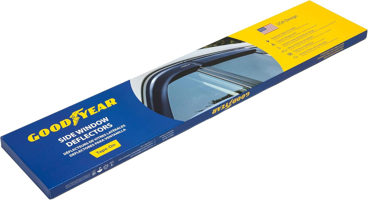 4 Pieces Tape-on Side Window Deflectors for Ford Fiesta Sedan N8667