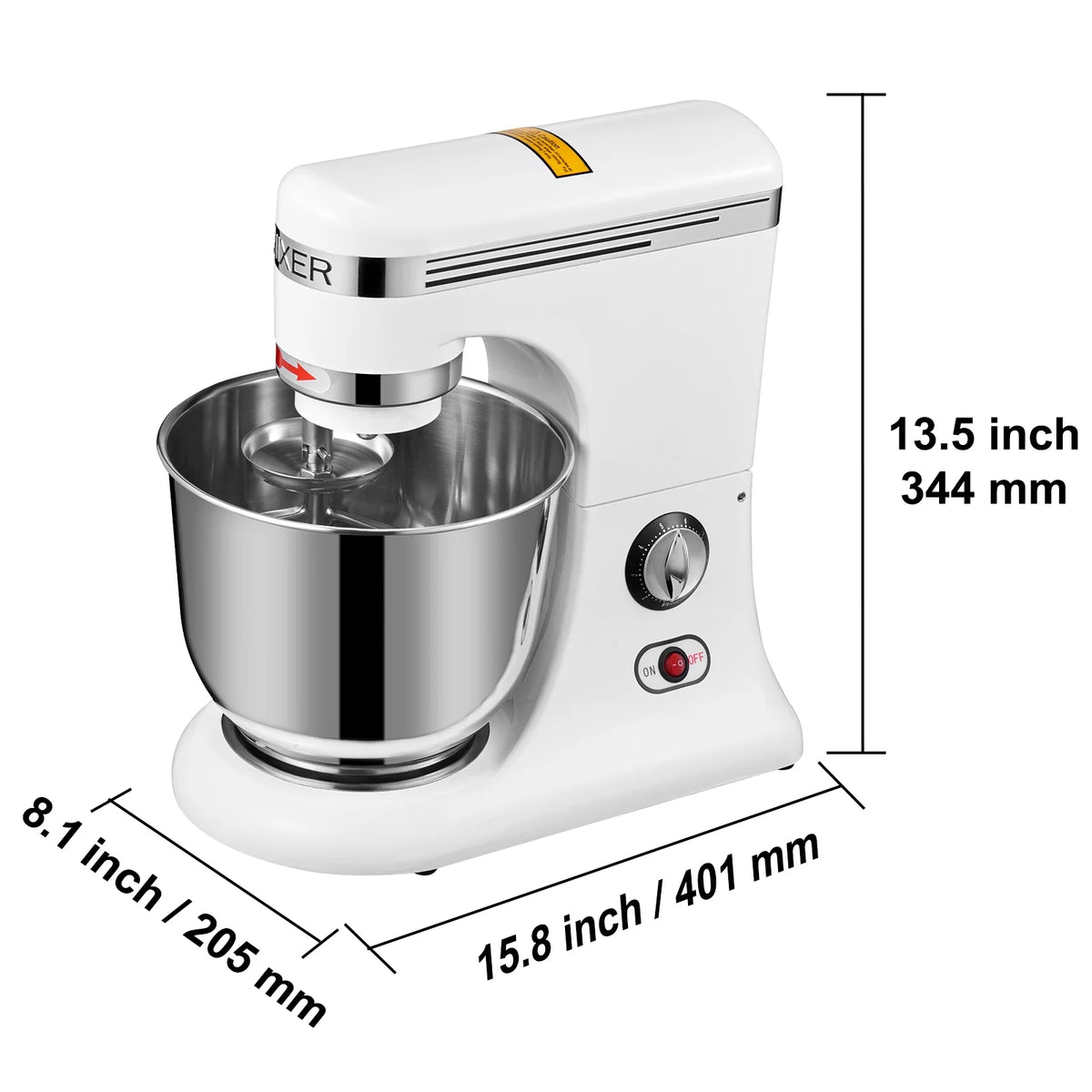 600W 11 Speed Tilt Head Stand Mixer 7.4 Quart Bowl 3 Attachments R78509