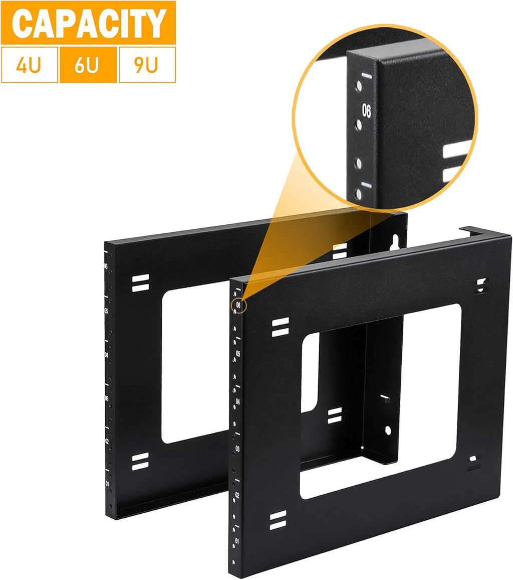 6U Open Frame Rack Wall Mount Desktop Mount Pack of 2 L862072