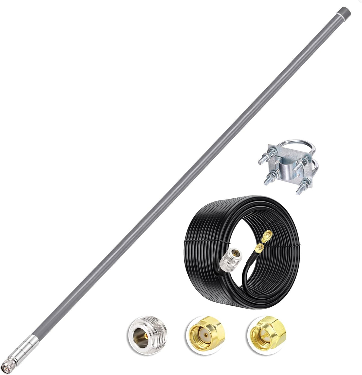 43.3inch 8dBi 915mHz N Male Omni LoraWan Antenna Fiberglass Pack of 2 N520784