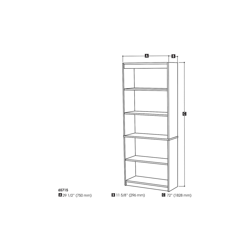 Bark Gray Bookcase G78262
