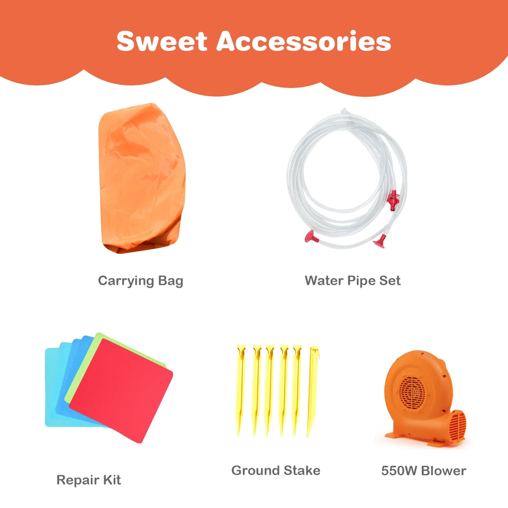 Inflatable Water Slide Bounce House with 550W Blower U5118