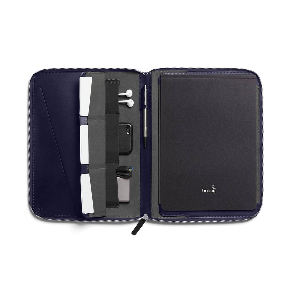 Navy A4 Leather Compendium O822856