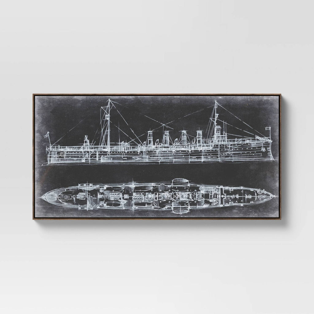 White/Black Framed Wall Canvas J2620
