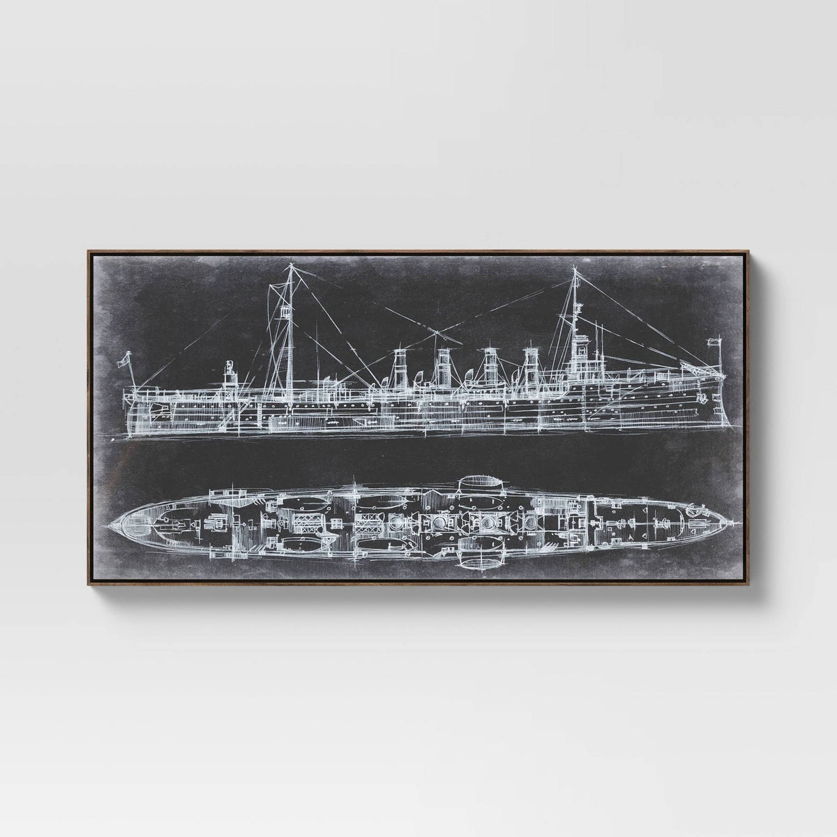 White/Black Framed Wall Canvas J2620