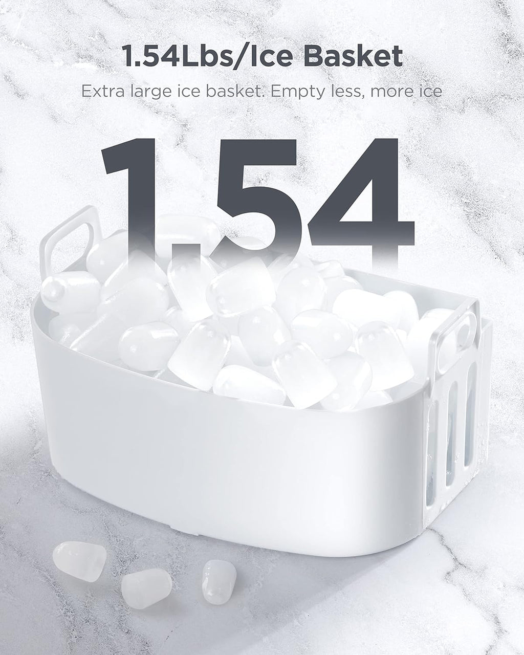 Countertop Ice Maker Machine with Ice Scoop and Basket I495
