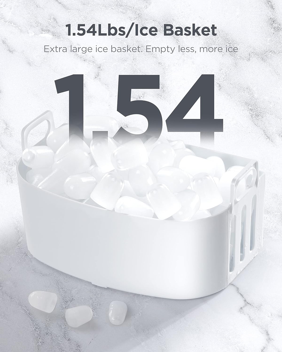 Countertop Ice Maker Machine with Ice Scoop and Basket I495