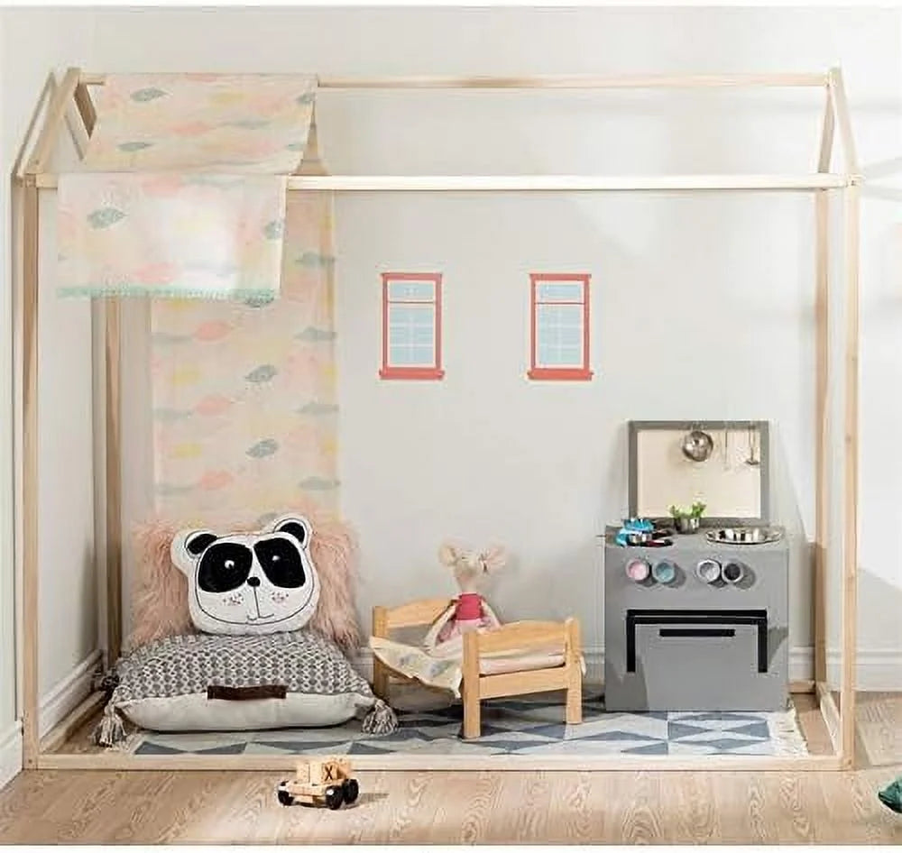 Solid Wood Canopy Platform Bed Frame Y129