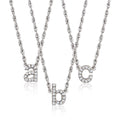 Diamond Accent Mini Initial Necklace in Sterling Silver R1452