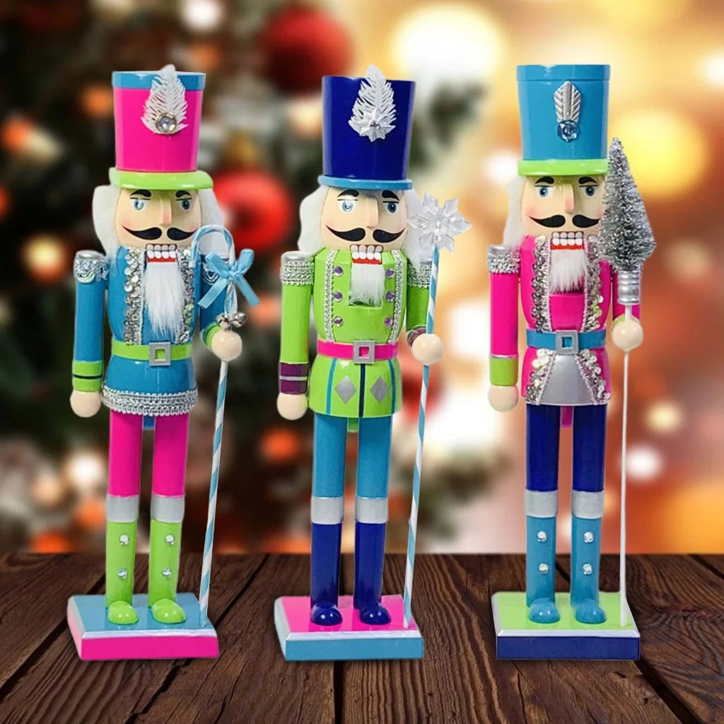 15 Inch Colorful Wooden Nutcracker Soldier Doll Figurine C352401