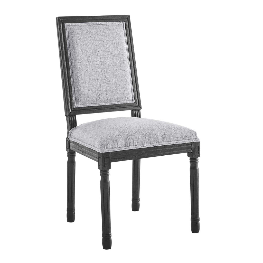 Black Light Gray Upholstered Fabric Dining Side Chair E524232