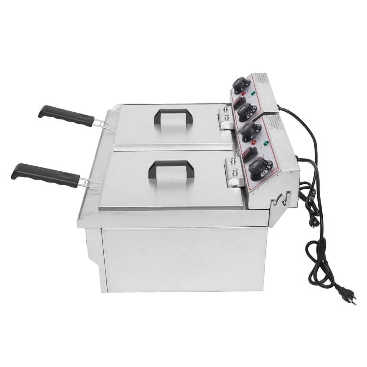 16.9QT Stainless Steel Double Tank Deep Fryer 3400W G91173
