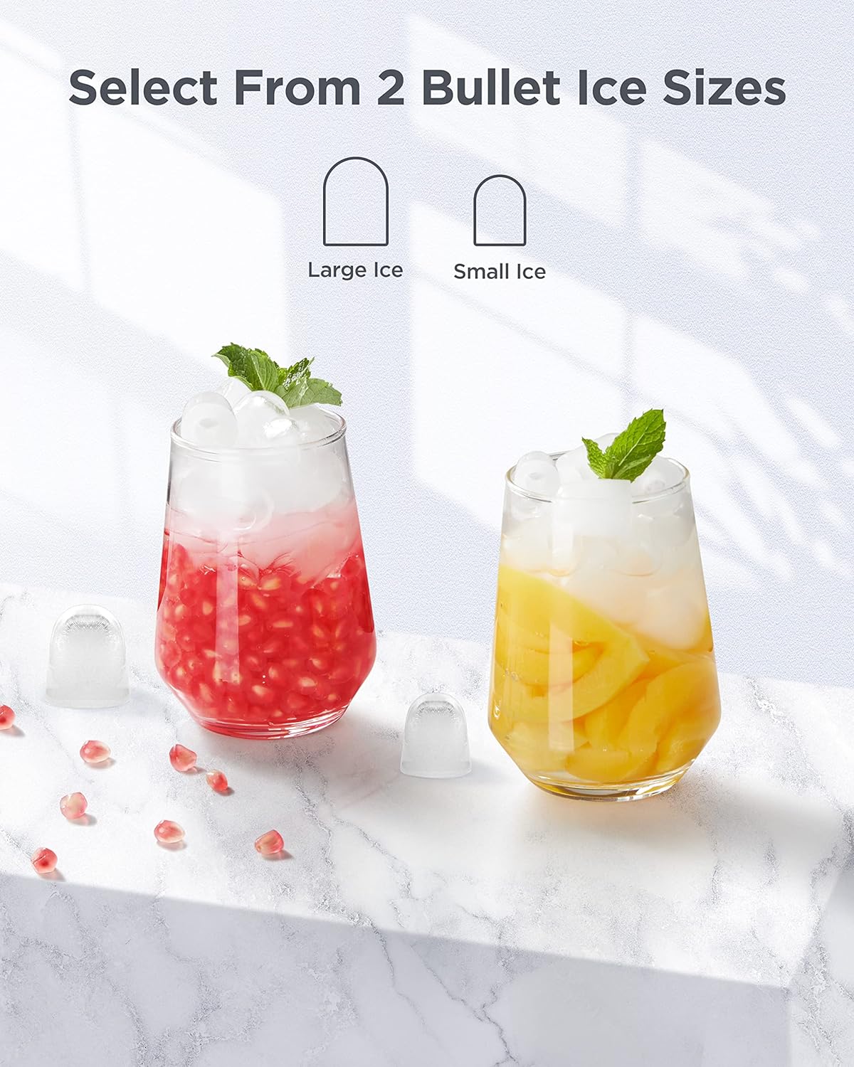 Countertop Ice Maker Machine with Ice Scoop and Basket I495